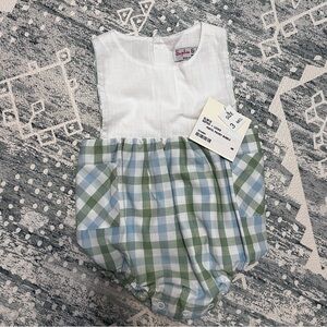 New with tags, Sophie & Lucas blue and green pastel pocket bubble